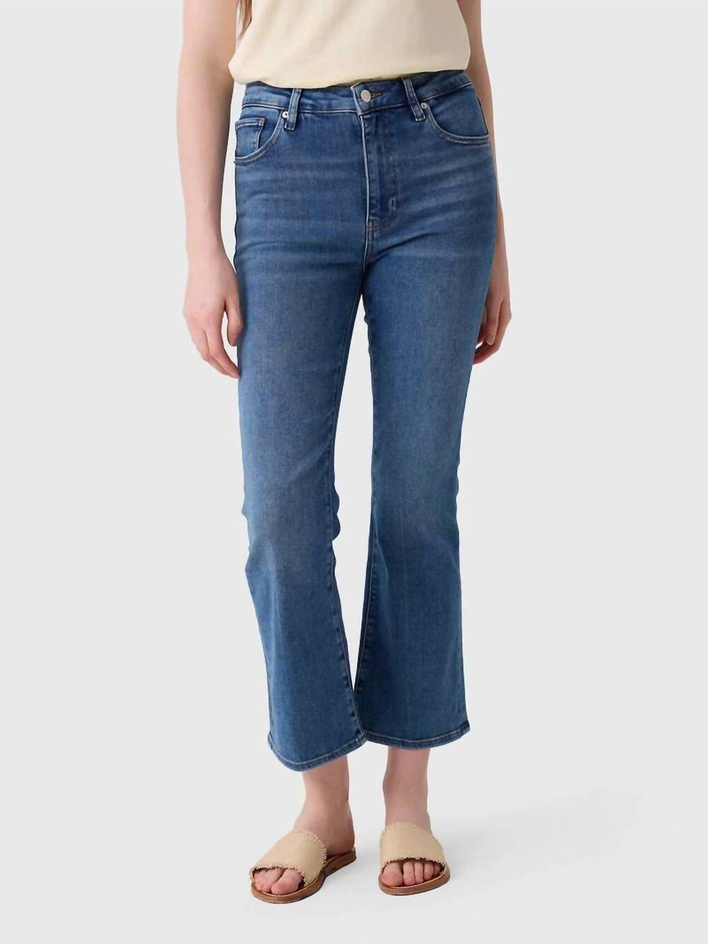 NEW FRAME the reboot crop jeans in crest